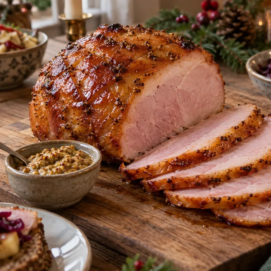 Glazed ham